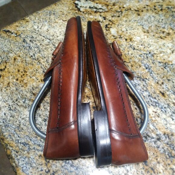 Sandro Moscoloni LA VIDA PER-FLEX Tassel Leather Loafer Shoes Brown Mens 10 EUC - Picture 7 of 15